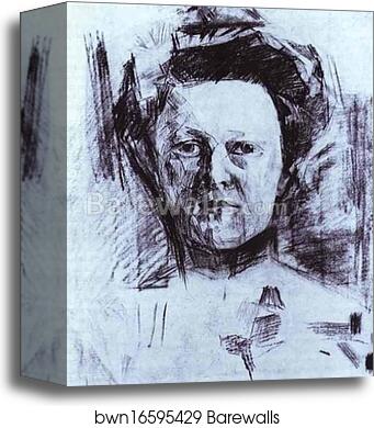 Portrait of Valentina Usoltseva, wife of the Doctor Usoltsev by Mikhail Vrubel, Canvas Print