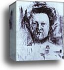 Portrait of Valentina Usoltseva, wife of the Doctor Usoltsev by Mikhail Vrubel, Canvas Print