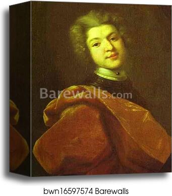 Portrait of Baron S. G. Stroganoff by Ivan Nikitin, Canvas Print