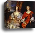 Portrait of Anna Dalkeith, Countess of Morton, and Lady Anna Kirk by Sir Anthony Van Dyck, Canvas Print