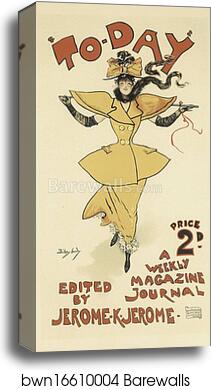 Affiche anglaise pour le journal "To Day" by Dudley Hardy, Canvas Print Affiche anglaise pour le journal "To Day" by Dudley Hardy, Canvas Print