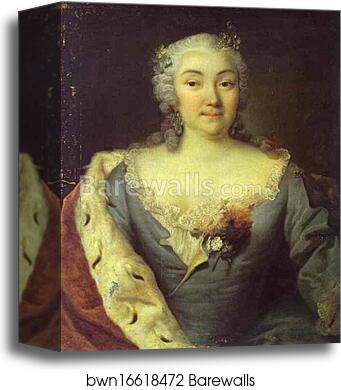 Portrait of Princess Alexandra Kurakina by Georg Christoph Grooth (Aka Kleine Grooth), Canvas Print
