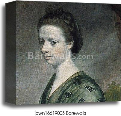 Mrs Thomas Riddell. Detail by Sir Joshua Reynolds, Canvas Print