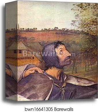 The Parable of the Blind. Detail by Pieter Bruegel The Elder, Canvas Print The Parable of the Blind. Detail by Pieter Bruegel The Elder, Canvas Print