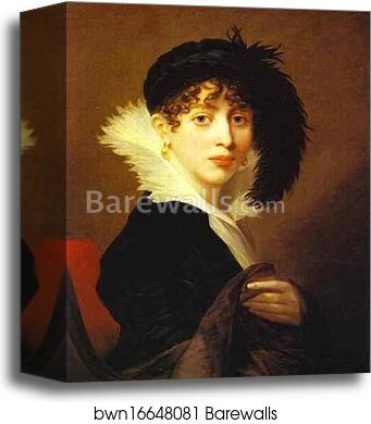 Portrait of Countess Sophia Stroganoff by Jean-Laurent Mosnier, Canvas Print