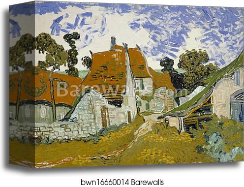 Street in Auvers-sur-Oise by Vincent Van Gogh, Canvas Print