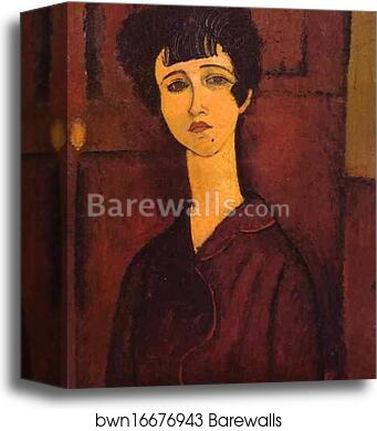 Portrait of a Girl (Victoria) by Amedeo Modigliani, Canvas Print