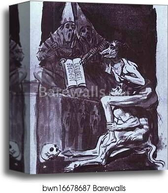 Brujas a bolar (Witches Ready to Fly) by Francisco De Goya Y Lucientes, Canvas Print