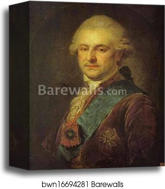 Portrait of Stanislas Augustus Poniatowski by Johann Baptist Lampi The Elder, Canvas Print Portrait of Stanislas Augustus Poniatowski by Johann Baptist Lampi The Elder, Canvas Print