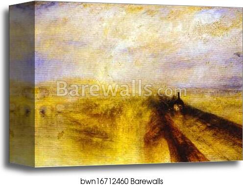 Rain, Steam and Speed - The Great Western Railway by Joseph Mallord William Turner, Canvas Print