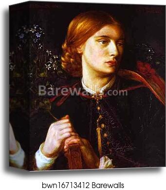 Portrait of Maria Leathart by Dante Gabriel Rossetti, Canvas Print