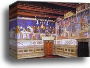 Allegory of Good Government: Effects of Good Government in the City and portion of the Effects of Good Government in the Country by Ambrogio Lorenzetti, Canvas Print