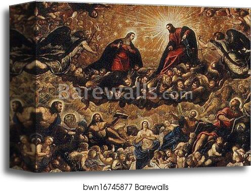 Paradise. Detail by Jacopo Robusti, Called Tintoretto, Canvas Print Paradise. Detail by Jacopo Robusti, Called Tintoretto, Canvas Print