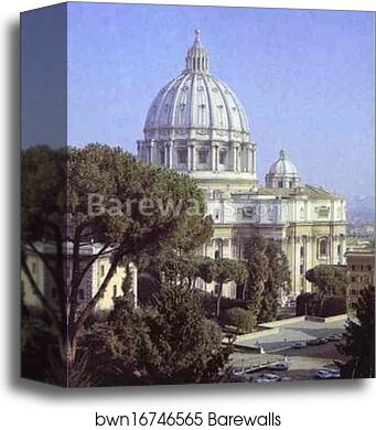 St. Peter's by Michelangelo, Canvas Print