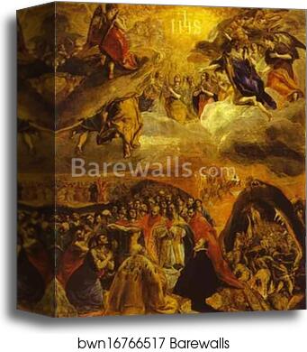 The Dream of Philip II by El Greco, Canvas Print