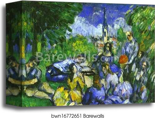 A Lunch on Grass by Paul Cézanne, Canvas Print
