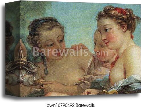 Diana after the Hunt. Detail by François Boucher, Canvas Print