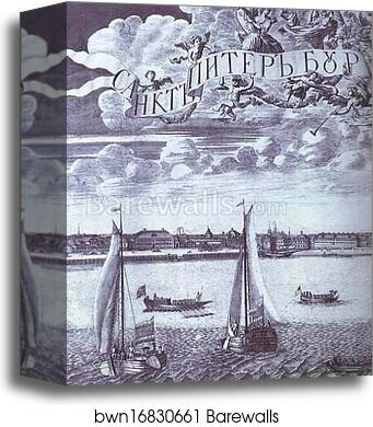 Panoramic View of St. Petersburg. Detail by Alexey Zubov, Canvas Print