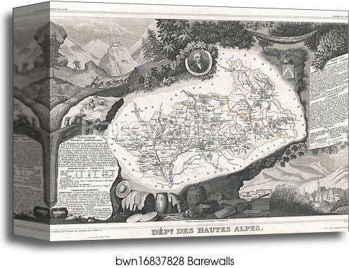 Dept. Des Hautes Alpes by Victor Jules Levasseur, Canvas Print