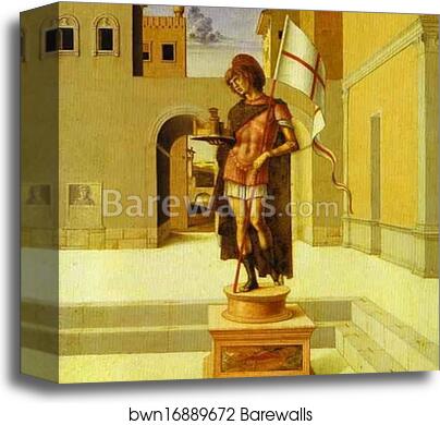 Pesaro Altarpiece. Predella: St. Terence by Giovanni Bellini, Canvas Print