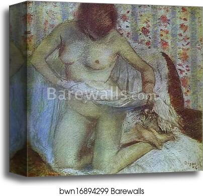 After the Bath by Edgar Degas, Canvas Print