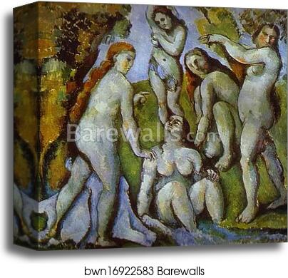 Five Bathers by Paul Cézanne, Canvas Print