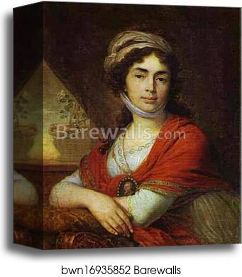 Portrait of M. D. Dunina by Vladimir Borovikovsky, Canvas Print