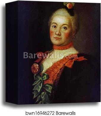 Portrait of Princess T. A. Trubetzkaya by Aleksey Antropov, Canvas Print