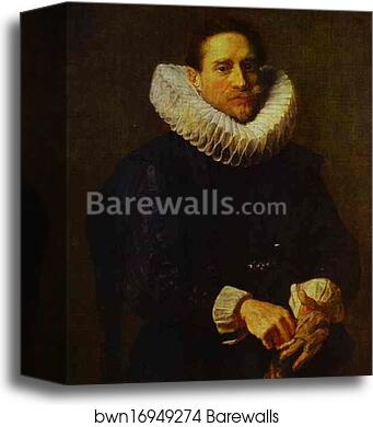 Portrait of a Gentleman, Putting on His Gloves by Sir Anthony Van Dyck, Canvas Print Portrait of a Gentleman, Putting on His Gloves by Sir Anthony Van Dyck, Canvas Print