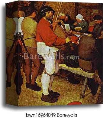 The Peasant Wedding. Detail by Pieter Bruegel The Elder, Canvas Print The Peasant Wedding. Detail by Pieter Bruegel The Elder, Canvas Print