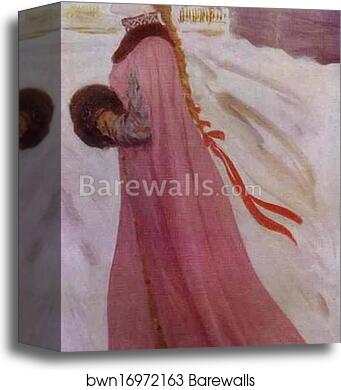 Moscow Girl of the XVII century by Andrey Ryabushkin, Canvas Print Moscow Girl of the XVII century by Andrey Ryabushkin, Canvas Print