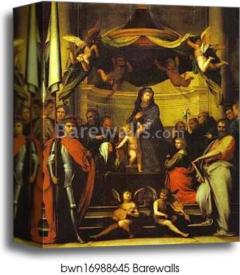 The Mystic Marriage of St. Catherine by Fra Bartolommeo, Canvas Print