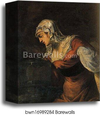 The Samaritan Woman at the Well by Jacopo Robusti, Called Tintoretto, Canvas Print
