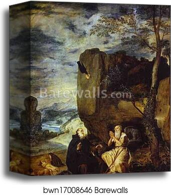 St. Anthony Abbot and St. Paul the Hermit by Diego Velázquez, Canvas Print