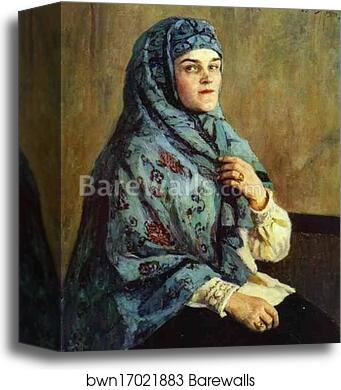 Portrait of P. I. Scherbatova by Vasily Surikov, Canvas Print