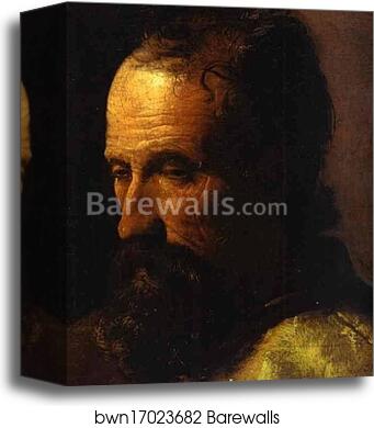 St James the Minor. Detail by Georges De La Tour, Canvas Print