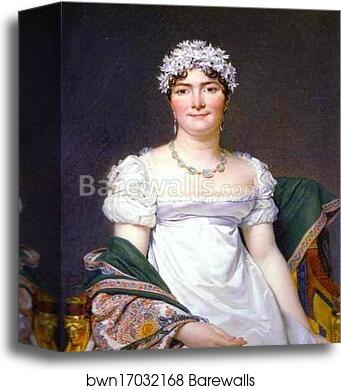 Portrait of Countess Daru by Jacques-Louis David, Canvas Print Portrait of Countess Daru by Jacques-Louis David, Canvas Print
