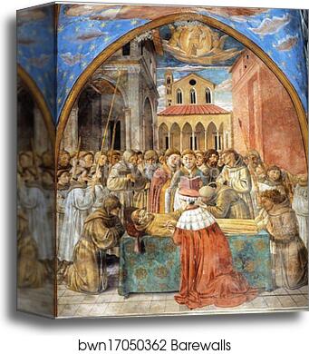 Death and Ascention of St. Francis by Benozzo Gozzoli, Canvas Print