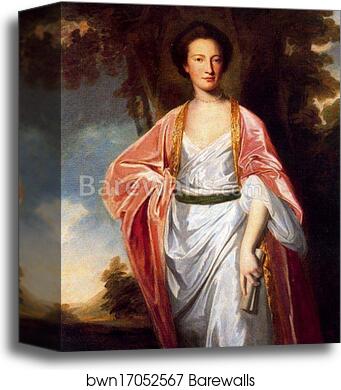 Mrs. Strickland by George Romney, Canvas Print