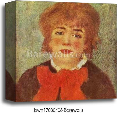 Portrait of the Actress Jeanne Samary by Pierre-Auguste Renoir, Canvas Print