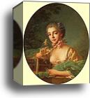 Portrait of Mme Baudouin (Daughter of the Artist) by François Boucher, Canvas Print