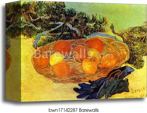 Still Life with Gloves and Pine Branch by Vincent Van Gogh, Canvas Print Still Life with Gloves and Pine Branch by Vincent Van Gogh, Canvas Print