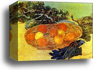 Still Life with Gloves and Pine Branch by Vincent Van Gogh, Canvas Print