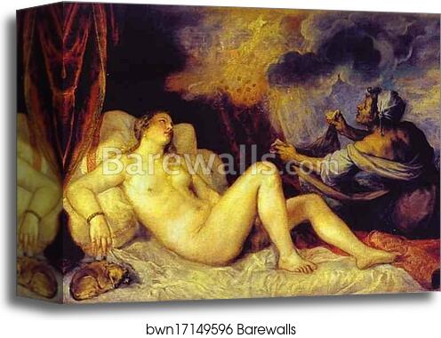 Danae with Nursemaid by Titian, Canvas Print