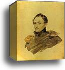 Portrait of Captain A. M. Kostinich by Karl Brulloff, Canvas Print