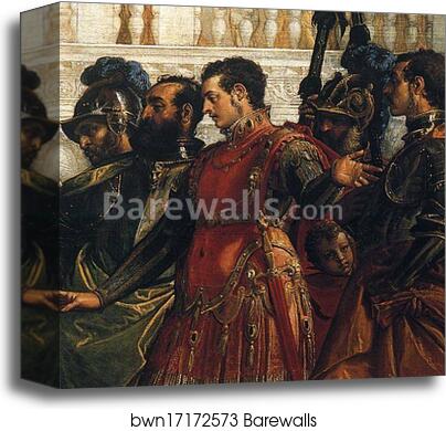 The Family of Darius Before Alexander the Great. Detail by Paolo Veronese, Canvas Print