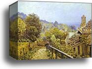 Sentier de la Mi-côte, Louveciennes by Alfred Sisley, Canvas Print