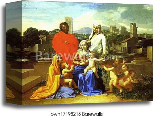 The Holy Family by Nicolas Poussin, Canvas Print
