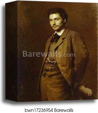 Portrait of the Artist Feodor Vasilyev by Ivan Kramskoy, Canvas Print