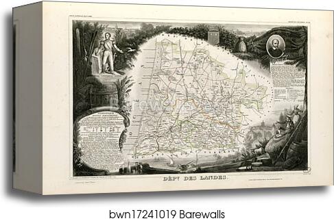 Dépt. des Landes (région du sud-ouest) by Victor Jules Levasseur, Canvas Print